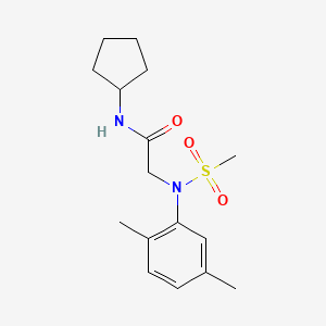 N-Cyclopentyl-2-[(2,5-dimethylphenyl)(methylsulfonyl)amino]acetamide