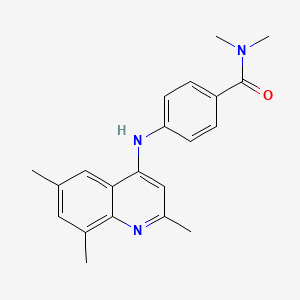 molecular formula C21H23N3O B14159197 N,N-dimethyl-4-[(2,6,8-trimethylquinolin-4-yl)amino]benzamide CAS No. 395657-50-8