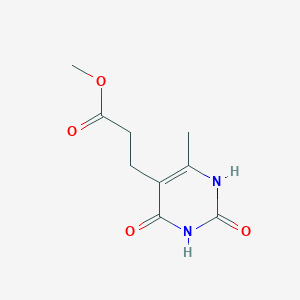 molecular formula C9H12N2O4 B1415924 Methyl 3-(6-methyl-2,4-dioxo-1,2,3,4-tetrahydropyrimidin-5-yl)propanoate CAS No. 1105193-00-7