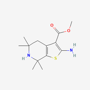 molecular formula C13H20N2O2S B1415925 Methyl 2-amino-5,5,7,7-tetramethyl-4,5,6,7-tetrahydrothieno[2,3-c]pyridine-3-carboxylate CAS No. 1105194-93-1