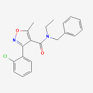 N-benzyl-3-(2-chlorophenyl)-N-ethyl-5-methyl-1,2-oxazole-4-carboxamide