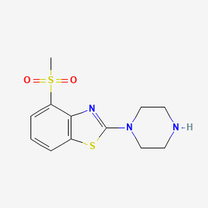 molecular formula C12H15N3O2S2 B1415927 4-(Methylsulfonyl)-2-piperazin-1-yl-1,3-benzothiazole CAS No. 1105194-68-0