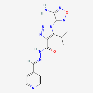 1-(4-amino-1,2,5-oxadiazol-3-yl)-5-(propan-2-yl)-N'-[(E)-pyridin-4-ylmethylidene]-1H-1,2,3-triazole-4-carbohydrazide