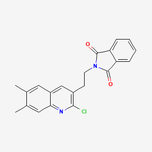 molecular formula C21H17ClN2O2 B1415930 2-[2-(2-Chloro-6,7-dimethylquinolin-3-yl)ethyl]isoindole-1,3-dione CAS No. 1105193-42-7