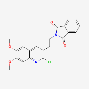 molecular formula C21H17ClN2O4 B1415931 2-[2-(2-氯-6,7-二甲氧基喹啉-3-基)乙基]-1H-异吲哚-1,3(2H)-二酮 CAS No. 1105193-51-8