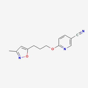 molecular formula C13H13N3O2 B1415932 6-[3-(3-甲基异恶唑-5-基)丙氧基]烟腈 CAS No. 1105194-31-7