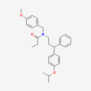 N-(4-methoxybenzyl)-N-{3-phenyl-3-[4-(propan-2-yloxy)phenyl]propyl}propanamide