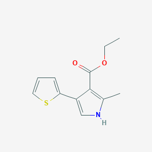 molecular formula C12H13NO2S B1415933 2-甲基-4-(2-噻吩基)-1H-吡咯-3-羧酸乙酯 CAS No. 1105195-63-8