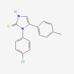 molecular formula C16H13ClN2S B1415935 1-(4-氯苯基)-5-(4-甲基苯基)-1H-咪唑-2-硫醇 CAS No. 1105188-80-4