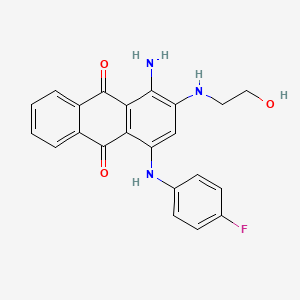 1-Amino-4-[(4-fluorophenyl)amino]-2-[(2-hydroxyethyl)amino]anthracene-9,10-dione