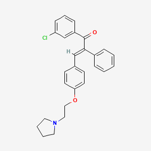 Acrylophenone, 3'-chloro-2,3-diphenyl-4'-(2-(1-pyrrolidinyl)ethoxy)-