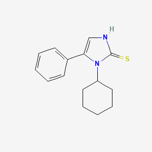 molecular formula C15H18N2S B1415938 1-环己基-5-苯基-1,3-二氢-2H-咪唑-2-硫酮 CAS No. 1094425-65-6