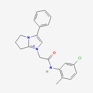 1-{2-[(5-chloro-2-methylphenyl)amino]-2-oxoethyl}-3-phenyl-6,7-dihydro-5H-pyrrolo[1,2-a]imidazol-1-ium