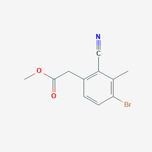molecular formula C11H10BrNO2 B1415939 Methyl 4-bromo-2-cyano-3-methylphenylacetate CAS No. 1807082-19-4