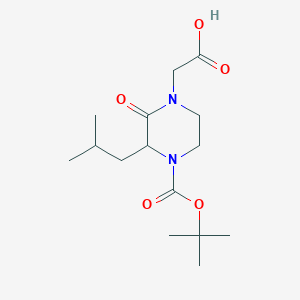 4-Carboxymethyl-2-isobutyl-3-oxo-piperazine-1-carboxylic acid tert-butyl ester