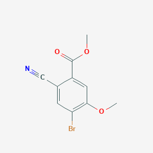 molecular formula C10H8BrNO3 B1415943 Methyl 4-bromo-2-cyano-5-methoxybenzoate CAS No. 1805248-67-2