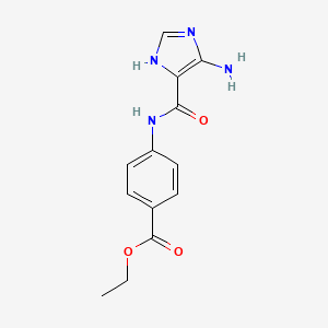 molecular formula C13H14N4O3 B14159435 Ethyl 4-[[(5-amino-1H-imidazol-4-yl)carbonyl]amino]benzoate CAS No. 754185-05-2