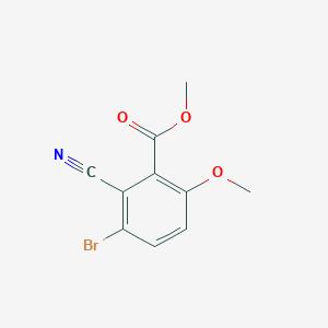 molecular formula C10H8BrNO3 B1415944 Methyl 3-bromo-2-cyano-6-methoxybenzoate CAS No. 1805248-64-9