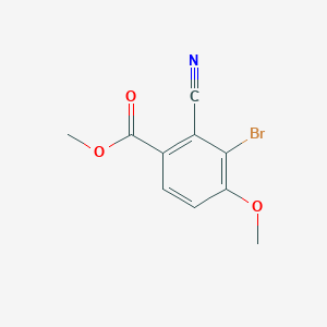 molecular formula C10H8BrNO3 B1415945 Methyl 3-bromo-2-cyano-4-methoxybenzoate CAS No. 1807027-66-2