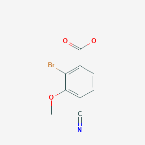 molecular formula C10H8BrNO3 B1415946 Methyl 2-bromo-4-cyano-3-methoxybenzoate CAS No. 1806852-43-6