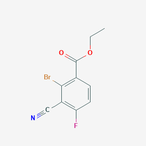 molecular formula C10H7BrFNO2 B1415950 Ethyl 2-bromo-3-cyano-4-fluorobenzoate CAS No. 1805523-33-4
