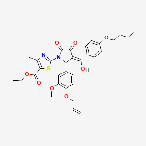 Ethyl 2-(2-(4-(allyloxy)-3-methoxyphenyl)-3-(4-butoxybenzoyl)-4-hydroxy-5-oxo-2,5-dihydro-1H-pyrrol-1-yl)-4-methylthiazole-5-carboxylate