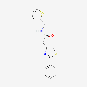 2-(2-phenyl-1,3-thiazol-4-yl)-N-(thiophen-2-ylmethyl)acetamide