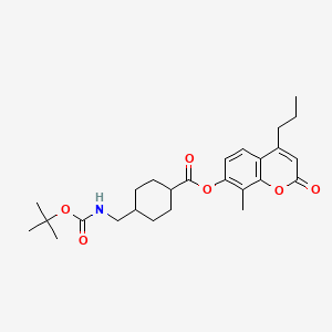 8-methyl-2-oxo-4-propyl-2H-chromen-7-yl 4-{[(tert-butoxycarbonyl)amino]methyl}cyclohexanecarboxylate