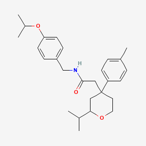 Tetrahydro-N-[[4-(1-methylethoxy)phenyl]methyl]-2-(1-methylethyl)-4-(4-methylphenyl)-2H-pyran-4-acetamide