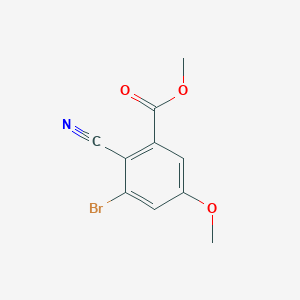molecular formula C10H8BrNO3 B1415955 Methyl 3-bromo-2-cyano-5-methoxybenzoate CAS No. 1806852-51-6