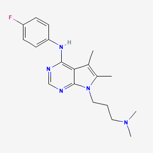 7-[3-(dimethylamino)propyl]-N-(4-fluorophenyl)-5,6-dimethylpyrrolo[2,3-d]pyrimidin-4-amine