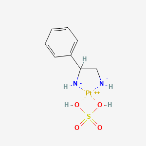 (2-Azanidyl-1-phenylethyl)azanide,platinum(2+),sulfuric acid