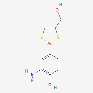 2-Amino-4-[4-(hydroxymethyl)-1,3,2-dithiarsolan-2-yl]phenol