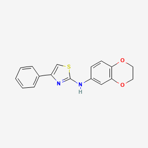 molecular formula C17H14N2O2S B14159600 N-(2,3-dihydro-1,4-benzodioxin-6-yl)-4-phenyl-1,3-thiazol-2-amine CAS No. 329269-60-5