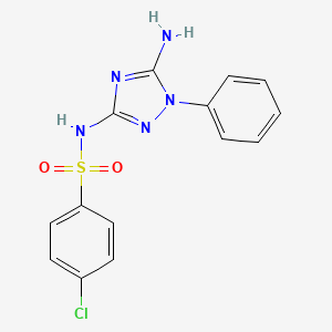 N-(5-amino-1-phenyl-1,2,4-triazol-3-yl)-4-chlorobenzenesulfonamide