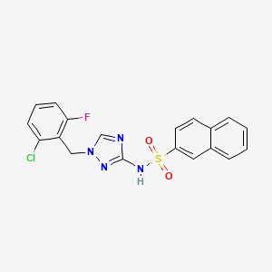 N-[1-(2-chloro-6-fluorobenzyl)-1H-1,2,4-triazol-3-yl]naphthalene-2-sulfonamide