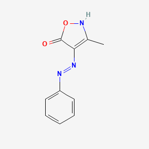 (4Z)-3-methyl-4-(2-phenylhydrazinylidene)-1,2-oxazol-5(4H)-one