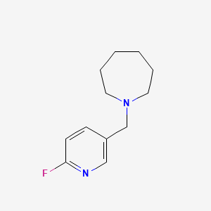 molecular formula C12H17FN2 B1415966 1-[(6-氟吡啶-3-基)甲基]氮杂环烷 CAS No. 2138585-21-2