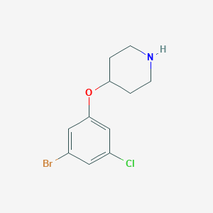 molecular formula C11H13BrClNO B1415967 4-(3-Bromo-5-chlorophenoxy)-piperidine CAS No. 2011211-79-1
