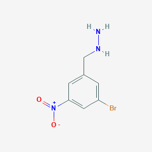molecular formula C7H8BrN3O2 B1415969 [(3-Bromo-5-nitrophenyl)methyl]hydrazine CAS No. 2229472-49-3