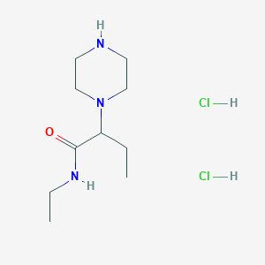 molecular formula C10H23Cl2N3O B1415971 S-N-Ethyl-2-piperazin-1-yl-butyramide dihydrochloride CAS No. 2206820-70-2