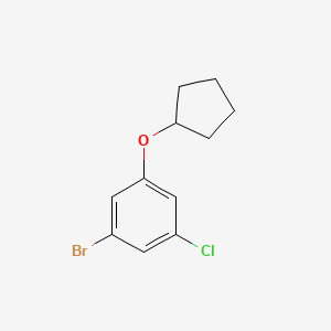 molecular formula C11H12BrClO B1415977 1-溴-3-氯-5-(环戊氧基)苯 CAS No. 2024192-61-6