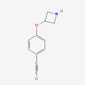 molecular formula C11H11NO B1415980 3-(4-乙炔基苯氧基)氮杂环丁烷 CAS No. 2228577-62-4
