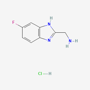 molecular formula C8H9ClFN3 B1415996 (5-Fluoro-1H-benzimidazol-2-yl)methanamine hydrochloride CAS No. 1446513-97-8