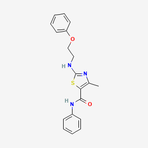 4-methyl-2-(2-phenoxyethylamino)-N-phenyl-1,3-thiazole-5-carboxamide