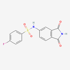 N-(1,3-dioxo-2,3-dihydro-1H-isoindol-5-yl)-4-fluorobenzenesulfonamide