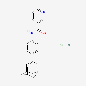 molecular formula C22H25ClN2O B14160023 Nicotinamide, N-(p-(1-adamantyl)phenyl)-, hydrochloride CAS No. 61876-29-7