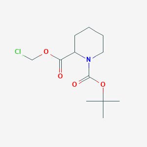 molecular formula C12H20ClNO4 B1416006 1-tert-Butyl 2-chloromethyl piperidine-1,2-dicarboxylate CAS No. 2137463-66-0