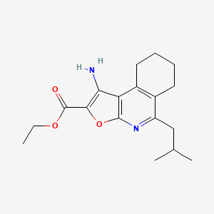 Ethyl 1-amino-5-(2-methylpropyl)-6,7,8,9-tetrahydrofuro[2,3-c]isoquinoline-2-carboxylate