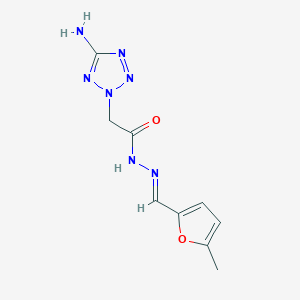 2-(5-amino-2H-tetrazol-2-yl)-N'-[(E)-(5-methylfuran-2-yl)methylidene]acetohydrazide